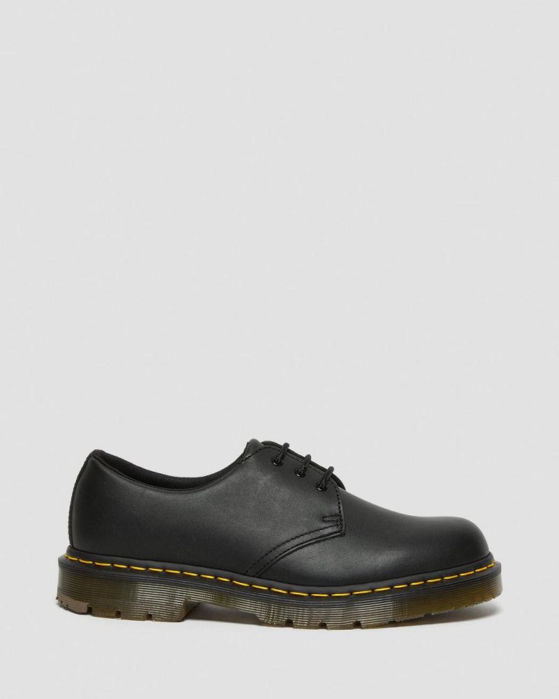 Black Women's Dr Martens 1461 Slip Resistant Leather Work Shoes | CA 402QMA